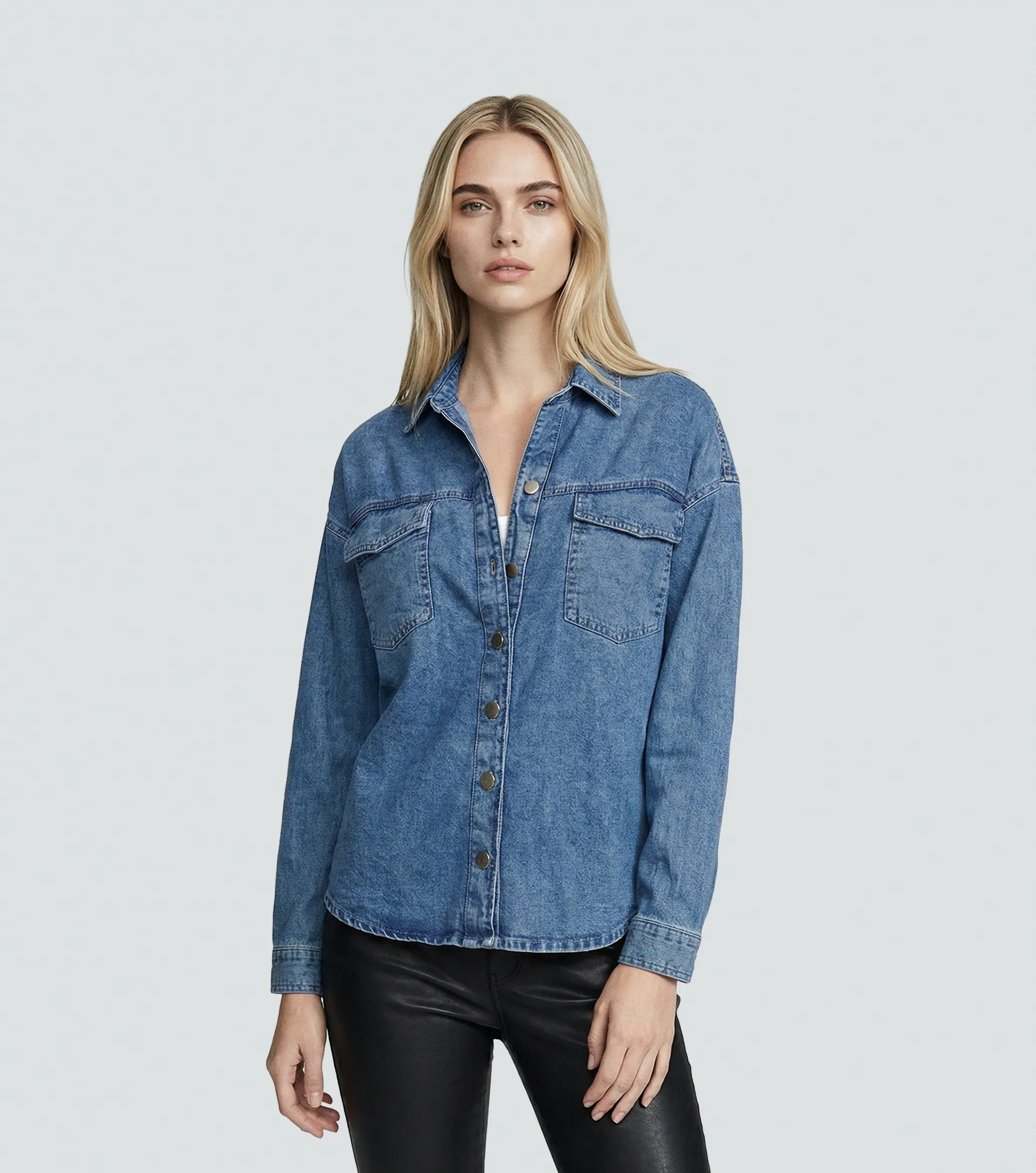 Blusa en indigo selena derek